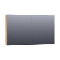 Saniclass Dual spiegelkast 120x70x15cm verlichting geintegreerd rechthoek 2 draaideuren Old Castle MFC 7264