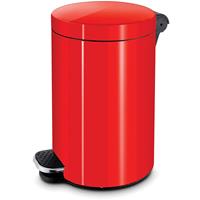 Afvalbak met pedaalmechanisme, inhoud 5 l, h x Ø = 280 x 210 mm, rood