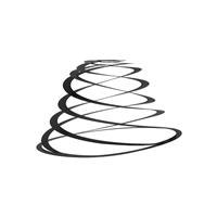 QAZQA Lampenkap spiral - Zwart - - D 500mm
