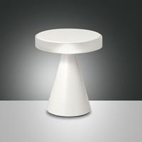 Fabas Luce Neutra LED tafellamp, hoogte 20 cm, wit, touchdimmer