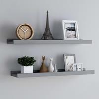 vidaXL Fotoplanken 2 st 80x9x3 cm MDF grijs