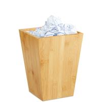 relaxdays Papierkorb Bambus, eckig, 6 l, ohne Deckel, für Büro, Kinderzimmer, Bad, Mülleimer HxBxT: 27x20x20cm, natur - 