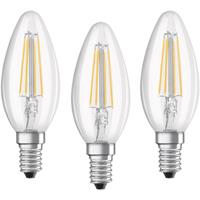 Osram Set Van 3 Led-lampen E14 Heldere Vlam 4 W Gelijk Aan 40 W Koud Wit