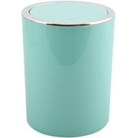 msv Bad Serie 'ASPEN' Design Kosmetikeimer Bad Treteimer Schwingdeckeleimer Abfallbehälter mit Schwingdeckel 6 Liter (ØxH): ca. 18,5 x 26 cm Pastell Grün