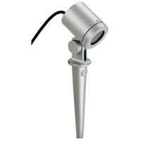 albert Erdspießleuchte A-92952, silber, Aluguss, schwenkbar, Borosilikatglas, GU10 - 