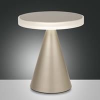 Fabas Luce Neutra LED tafellamp, hoogte 27 cm, mat goud, touchdimmer