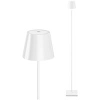 Sigor LED accu-vloerlamp Nuindie rond IP54 sneeuwwit