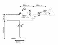 DCW Lampe Gras N° 317 Round DW 3700677611895 Zwart / Messing