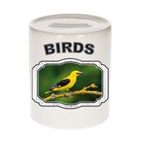 Bellatio Dieren wielewaal vogel spaarpot - birds/ vogels spaarpotten kinderen 9 cm -