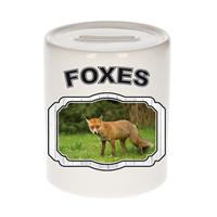 Bellatio Dieren bruine vos spaarpot - foxes/ vossen spaarpotten kinderen 9 cm -