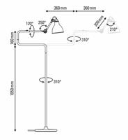 DCW Lampe Gras N° 411 Round DW 3700677611901 Zwart / Messing