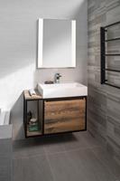 sapho Skara badmeubel met witte wastafel 80cm eiken collingwood
