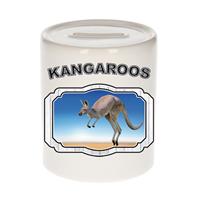 Bellatio Dieren kangoeroe spaarpot - kangaroos/ kangoeroes spaarpotten kinderen 9 cm -