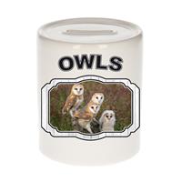 Bellatio Dieren kerkuil spaarpot - owls/ uilen spaarpotten kinderen 9 cm -