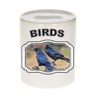 Bellatio Dieren raaf spaarpot - birds/ vogels spaarpotten kinderen 9 cm -