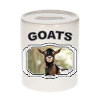 Bellatio Dieren gevlekte geit spaarpot - goats/ geiten spaarpotten kinderen 9 cm -