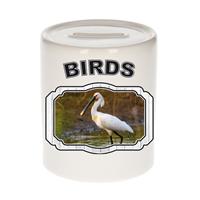 Bellatio Dieren lepelaar vogel spaarpot - birds/ vogels spaarpotten kinderen 9 cm -