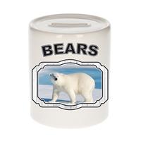 Bellatio Dieren grote ijsbeer spaarpot - bears/ ijsberen spaarpotten kinderen 9 cm -