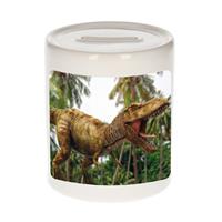 Bellatio Dieren foto spaarpot brullende t-rex dinosaurus 9 cm - dinosaurussen spaarpotten jongens en meisjes -