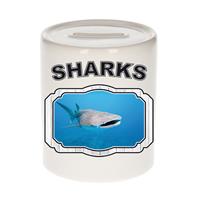 Bellatio Dieren walvishaai spaarpot - sharks/ haaien spaarpotten kinderen 9 cm -