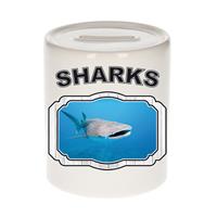 Bellatio Dieren walvishaai spaarpot - sharks/ haaien spaarpotten kinderen 9 cm -