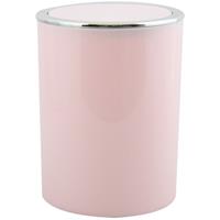 msv Bad Serie 'ASPEN' Design Kosmetikeimer Bad Treteimer Schwingdeckeleimer Abfallbehälter mit Schwingdeckel 6 Liter (ØxH): ca. 18,5 x 26 cm Pastell Rosa