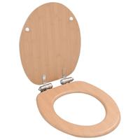 vidaxl Toilettensitz mit Soft-Close-Deckel MDF Bambus-Design - 