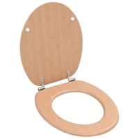 vidaxl Toilettensitz mit Deckel MDF Bambus-Design - 