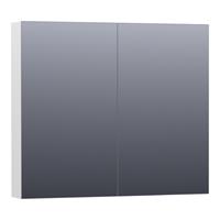 Saniclass Plain Spiegelkast 80x70x15cm Hoogglans Wit SK-PL80HW