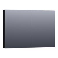 Saniclass Plain Spiegelkast 99x70x15cm Mat Zwart SK-PL100MZ