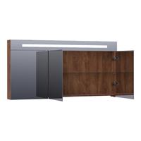 Saniclass Double face spiegelkast 140x70x15cm verlichting geintegreerd rechthoek 3 draaideuren Viking Shield MFC 7391