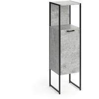 vicco Badschrank Fyrk Beton Badezimmerschrank Midischrank Badregal 3 Fächer - 