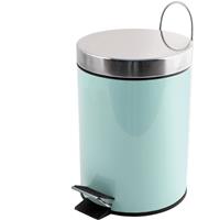 Msv Badkamer/toilet Pedaalemmer - Mintgroen - 3 Liter - 17 X 25 Cm