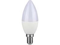 v-tac LED 7 Watt Leuchtmittel E14, 600 Lumen, Kerze, warmweiß - 