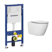 geberit UP100 toiletset met Saniclear Jama randloos toilet en softclose zitting