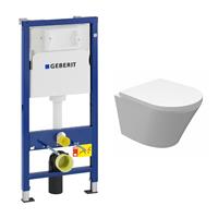geberit UP100 toiletset met Mueller Afesta Junior randloos toilet en softclose zitting