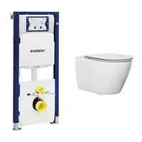 geberit UP320 toiletset met Saniclear Jama randloos toilet en softclose zitting