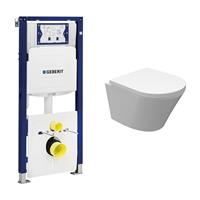 geberit UP320 toiletset met Mueller Afesta Junior randloos toilet en softclose zitting
