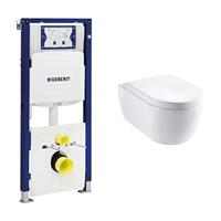 geberit UP320 toiletset met Lambini Sub randloos toilet en softclose zitting