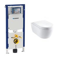 geberit UP720 toiletset met Lambini Sub Compact randloos toilet en softclose zitting