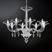 Mettallux Kroonluchter Dedalo 8-lamps wit