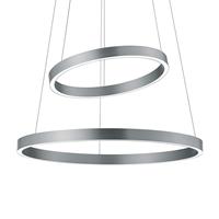 Knapstein LED hanglamp Lora-P nikkel mat, gebarenbediening