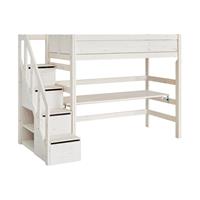 LIFETIME Kidsrooms Hoogslaper Met Trapkast Luxe Whitewash