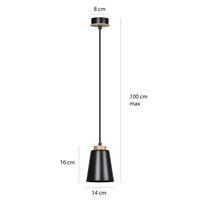 EMIBIG LIGHTING Hanglamp Bolero 1, 1-lamp, zwart