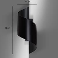 EMIBIG LIGHTING Wandleuchte Spiner in Form einer Spirale, schwarz