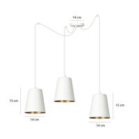 EMIBIG LIGHTING Pendelleuchte Link mit drei Schirmen, weiß