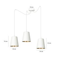 EMIBIG LIGHTING Hanglamp Link met drie kappen, wit