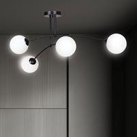EMIBIG LIGHTING Deckenleuchte Pregos 4 in Schwarz, vierflammig