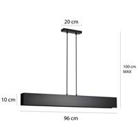 EMIBIG LIGHTING Hängeleuchte Gentor 4, Länge 96 cm in Schwarz