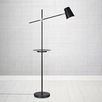 Markslöjd Vloerlamp Linear met USB-laadstation, zwart